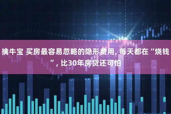 擒牛宝 买房最容易忽略的隐形费用, 每天都在“烧钱”, 比30年房贷还可怕